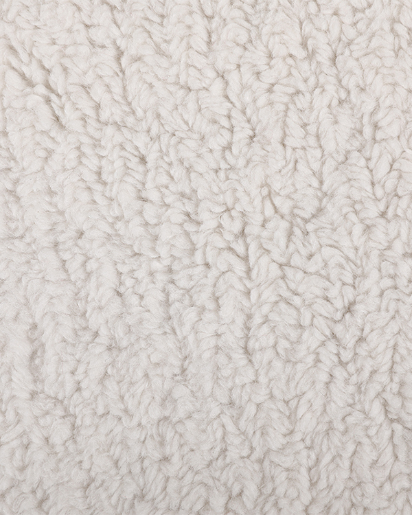 Recycled Off-white Plain wheat ear hair Faux Fur
